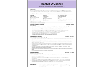 Kaitlyn O'Connell Resume